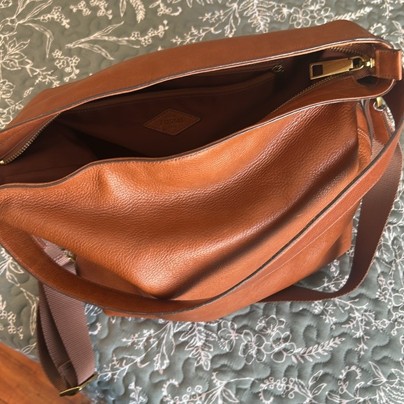 Fossil American vintage Brown Leather Shoulder bag - Picture 7 of 8